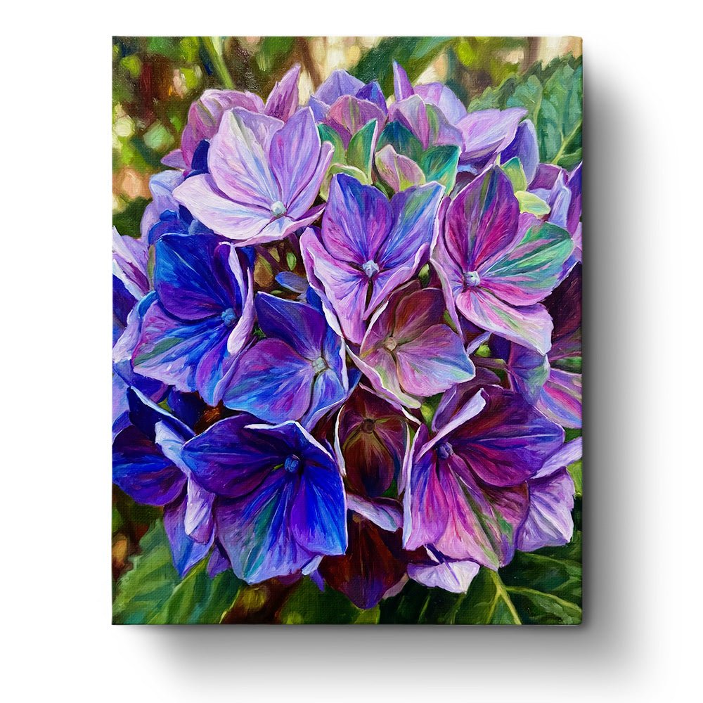 Vibrant Hydrangeas - Flowers - BestPaintByNumbers - Paint by Numbers Custom Kit