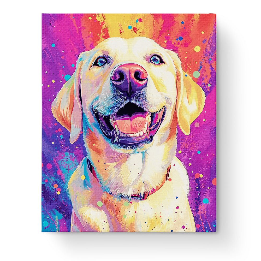 Vibrant Labrador Portrait - Dogs - BestPaintByNumbers - Paint by Numbers Custom Kit