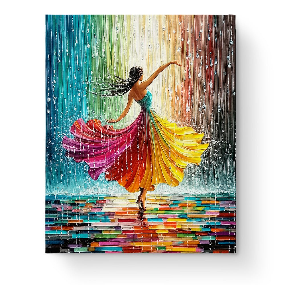 Vibrant Rain Dance - BestPaintByNumbers - Paint by Numbers Custom Kit