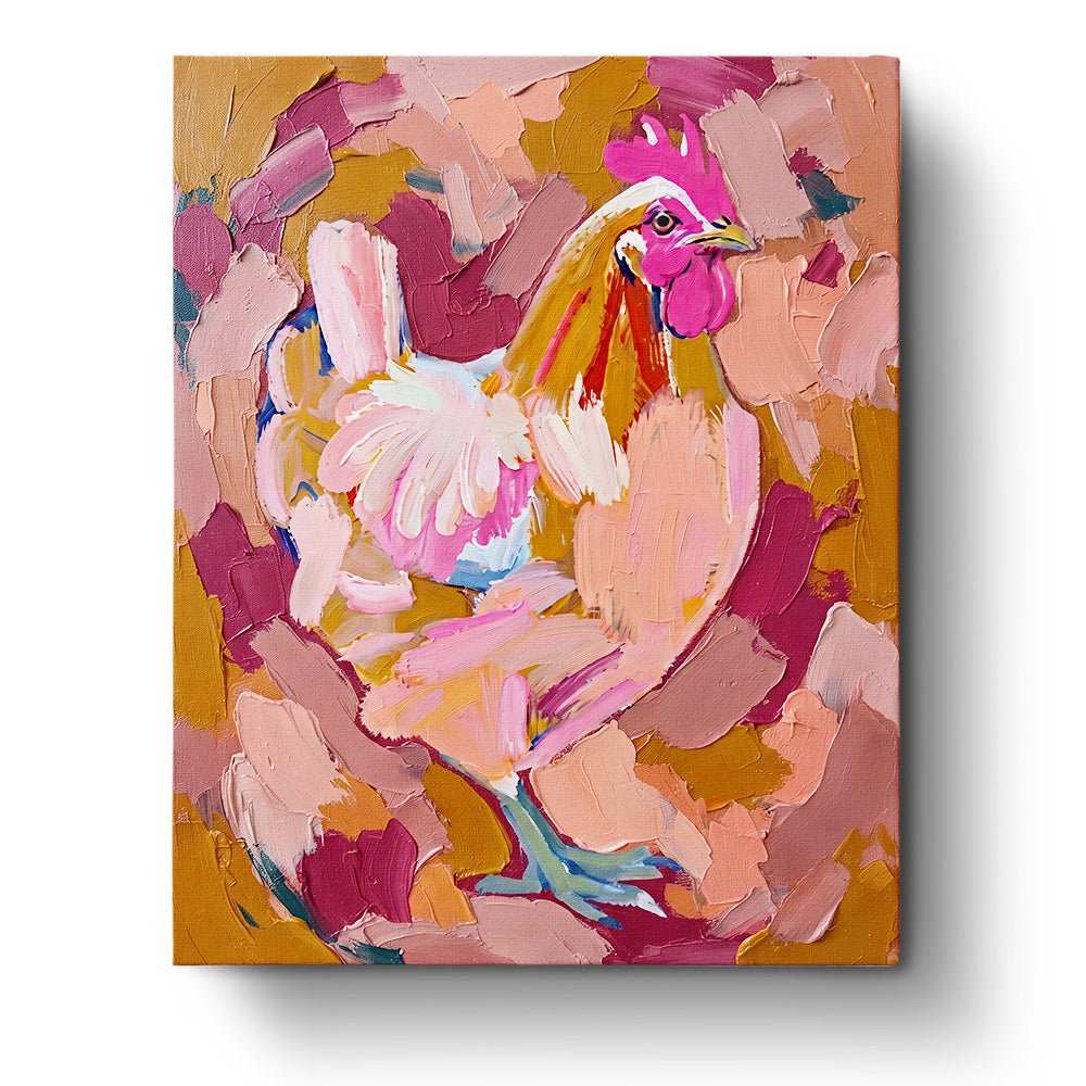 Vibrant Rooster Design - Animals - BestPaintByNumbers - Paint by Numbers Custom Kit