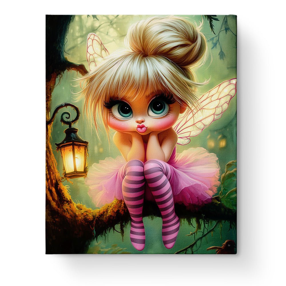 Whimsical Fairy in Enchanted Forest - Fairy Tail - BestPaintByNumbers - Paint by Numbers Custom Kit